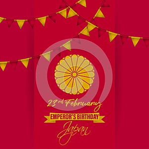 Emperor`s birthday japan - vector illustration