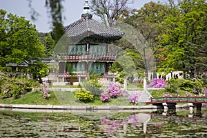 Emperor's Korean Palace pavilion, Gyeongbokgung Palace, Seoul, South Korea