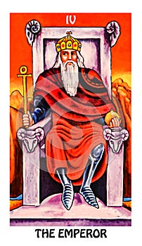 The Emperor Tarot Card Major Arcana Rider Waite Smith photo