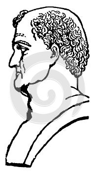 Emperor Titus Flavius Vespasian, vintage illustration