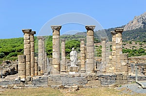 Emperor Trajan in the archaeological site of Baelo Claudia, Tarifa, province of CÃ¡diz, Spain
