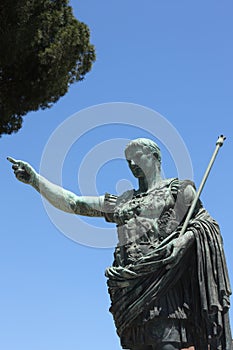 Emperor Trajan sculpture in Rome,Italy