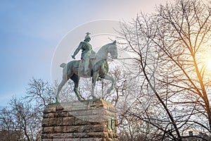 Emperor Wilhelm II Monument at Hohenzollern Bridge - Cologne, Germany