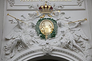 Emperors crown Symbol at Hofburg, Vienna