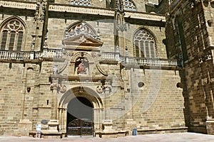 View of one of the faces of Santa Maria, in Astorga, Spain photo