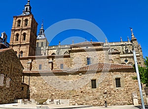 View of one of the faces of Santa Maria, in Astorga, Spain photo