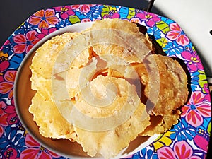 Emping, Indonesian Traditional Food from Melinjo  photo