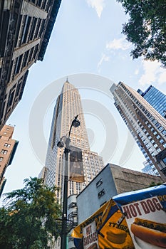 Empire State Building and Skyscrapers, New York City. International Landmark, Diminishing Perspective