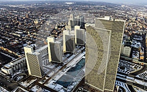 Empire State Plaza Aerial in Downtown Albany, NY