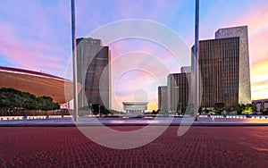 Empire State Plaza at sunset, Albany, New York, USA