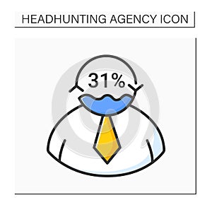 Employee adaptation color icon