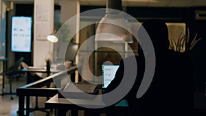 Employee alone overnight in office