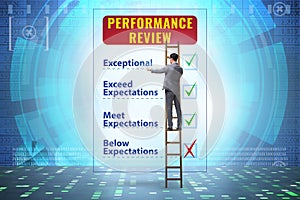 Employee annual performance review concept