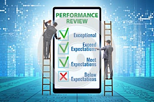 Employee annual performance review concept