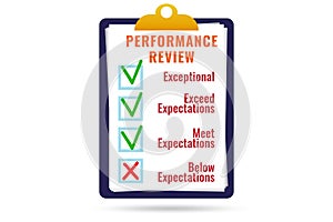 Employee annual performance review concept