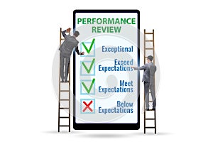 Employee annual performance review concept