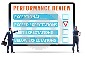 Employee annual performance review concept