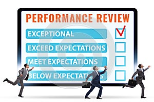 Employee annual performance review concept