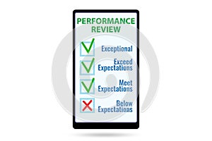 Employee annual performance review concept