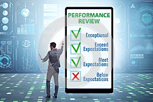 Employee annual performance review concept