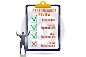 Employee annual performance review concept