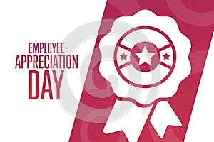 Employee Appreciation Day. First Friday in March. Holiday concept. Template for background, banner, card, poster with