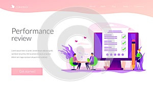 Employee assessment landing page template