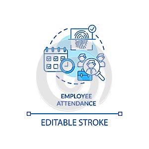 Employee attendance concept icon