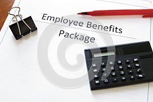 Employee benefits package