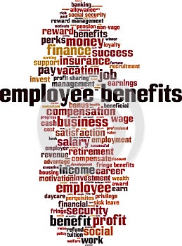 employee benefits word cloud