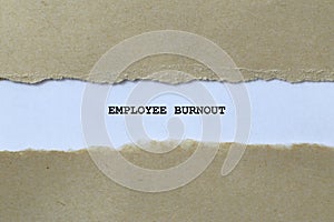 employee burnout on white paper