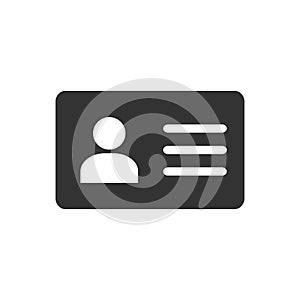 Employee clerk card, vcard vector icon illustration for graphic design, logo, web site, social media, mobile app, ui