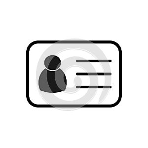 Employee clerk card, vcard vector icon illustration for graphic design, logo, web site, social media, mobile app, ui photo