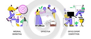 Employee engagement abstract concept vector illustrations. photo