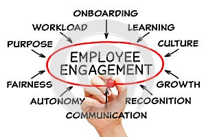 Employee Engagement Diagram Business Concept