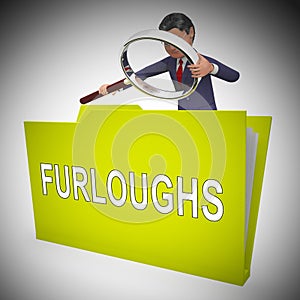 Employee Furlough Or Fired Staff Sent Home - 3d Illustration photo