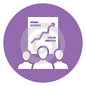 Employee growth, growth chart .   Vector icon which can easily modify or editable photo