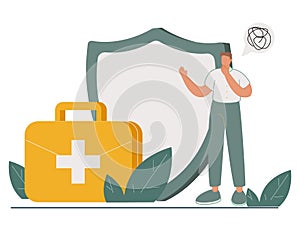 Employee health abstract concept vector illustration. Emotional burnout, occupational health