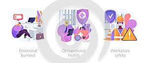 Employee health abstract concept vector illustrations.