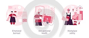 Employee health abstract concept vector illustrations.