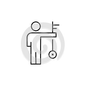 Employee, human, key icon. Element of business people icon for mobile concept and web apps. Thin line Employee, human, key icon