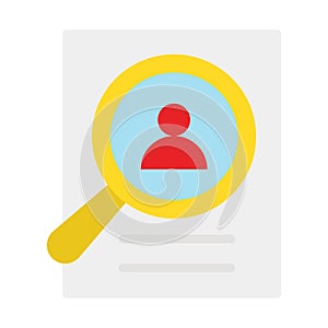 Employee hunting, find user Vector Icon which can easily modify or edit
