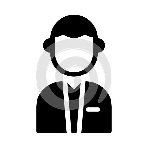 Employee vector  glyph flat  icon