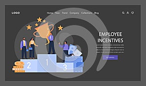 Employee Incentives concept. Flat vector illustration.