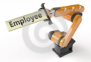 Employee metal sign