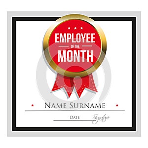 Employee of the month certificate template photo