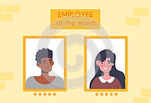 Employee of month concept