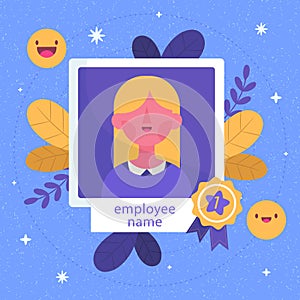 Employee of the month concept Vector illustration