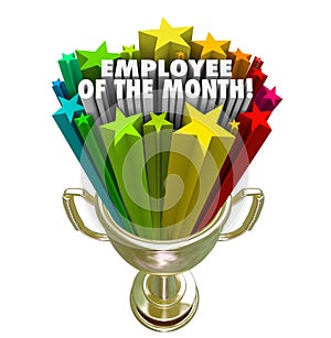 Employee of the Month Gold Trophy Award Top Performer Recognition photo