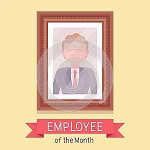 Employee of the month, male photo wall frame template